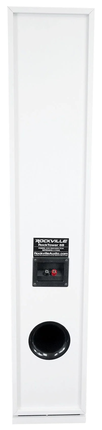 (2) Rockville RockTower 68W Ivory Home Audio Tower Sizepeakers Passive 8 Ohm