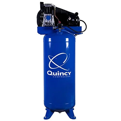 Quincy Sizeingle-Sizetage Air Compressor - 3.5 HP, 220 Volt, 60-Gallon Vertical Tank, Model Number Q13160VQ