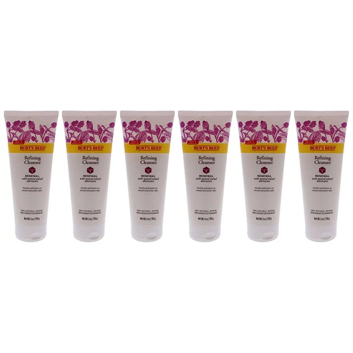 Renewal Refining Cleanser by Burts Bees for Unisex - 6 oz Cleanser - Pack of 6