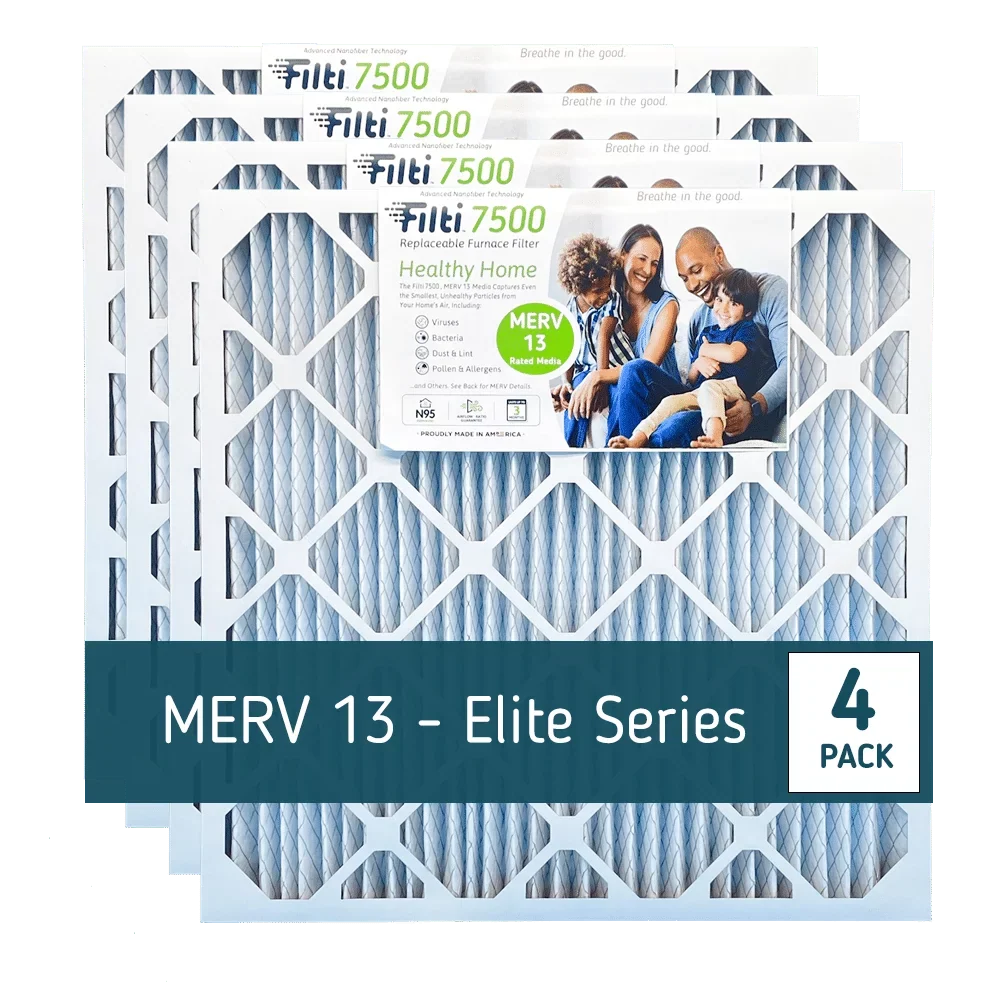 Filti 18x18x1 Air Filter MERV 13 | Pleated Home Air Filter | HVAC AC Furnace Filter MADE IN USizeA ( 2 Pack)