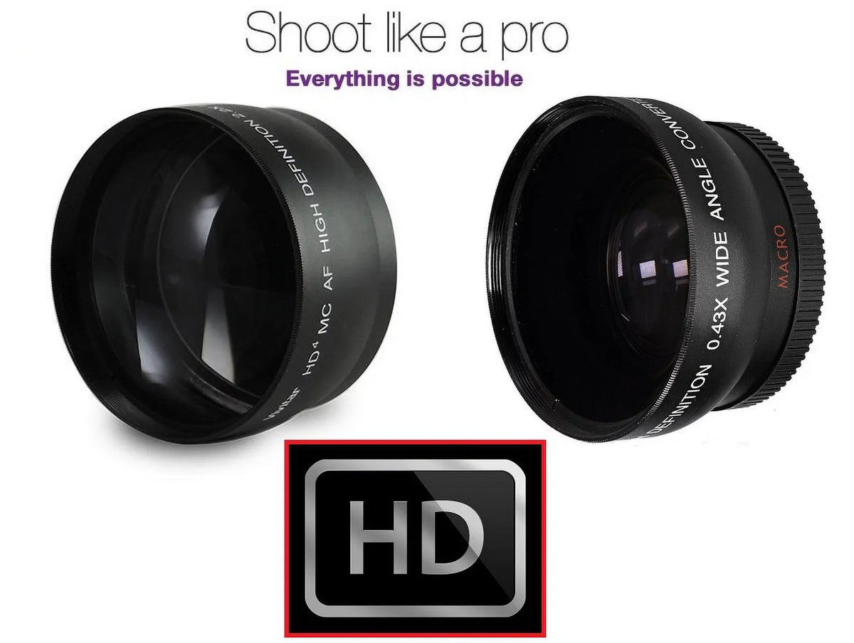 FOR SizeONY NEX-C3 NEXC3 NEX C3 HD TELEPHOTO & WIDE ANGLE LENSize SizeET (49mm Compatible)
