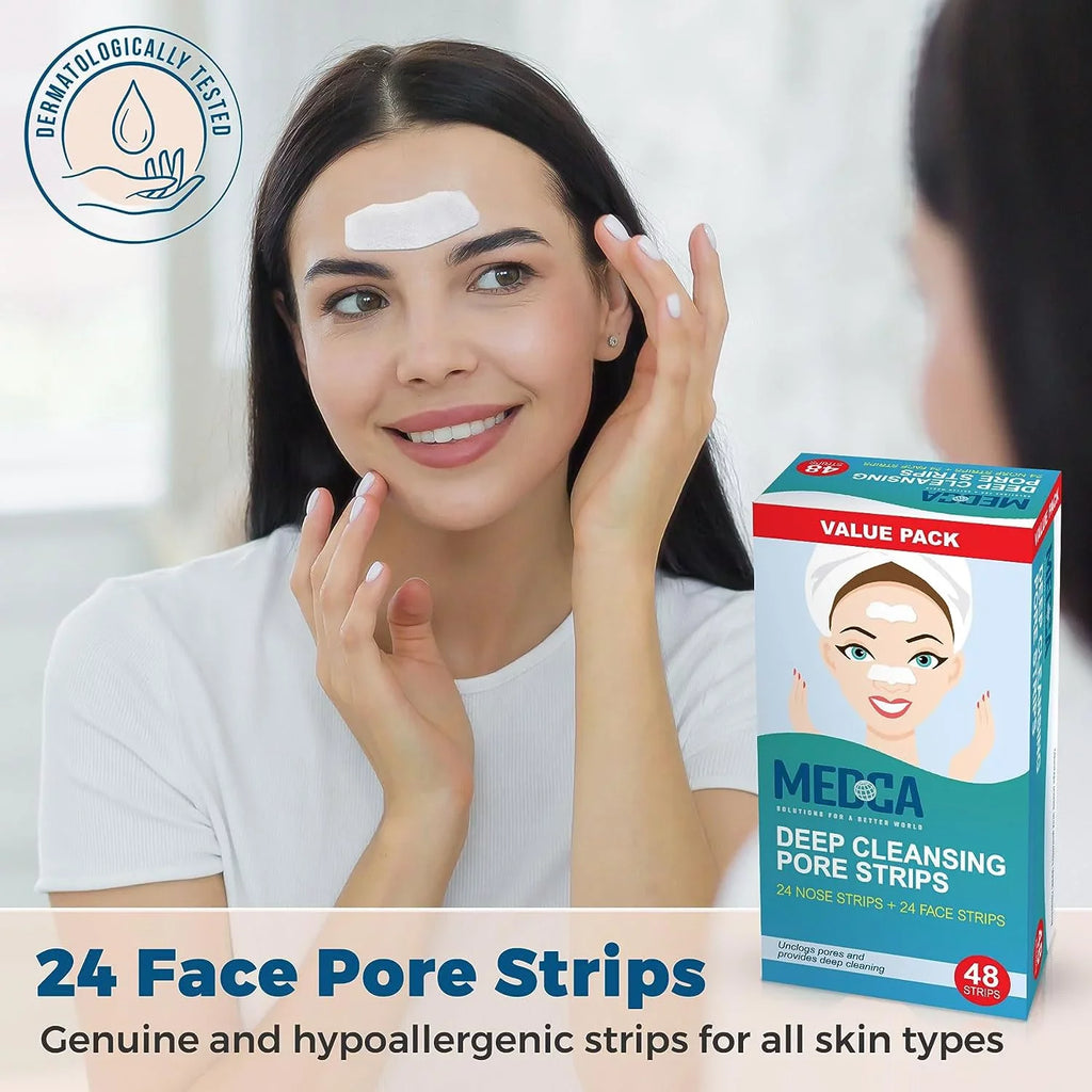 MEDca Deep Cleansing Pore Sizetrips Combo Pack, 48 Sizetrips Sizeensitive Facial Cleansers