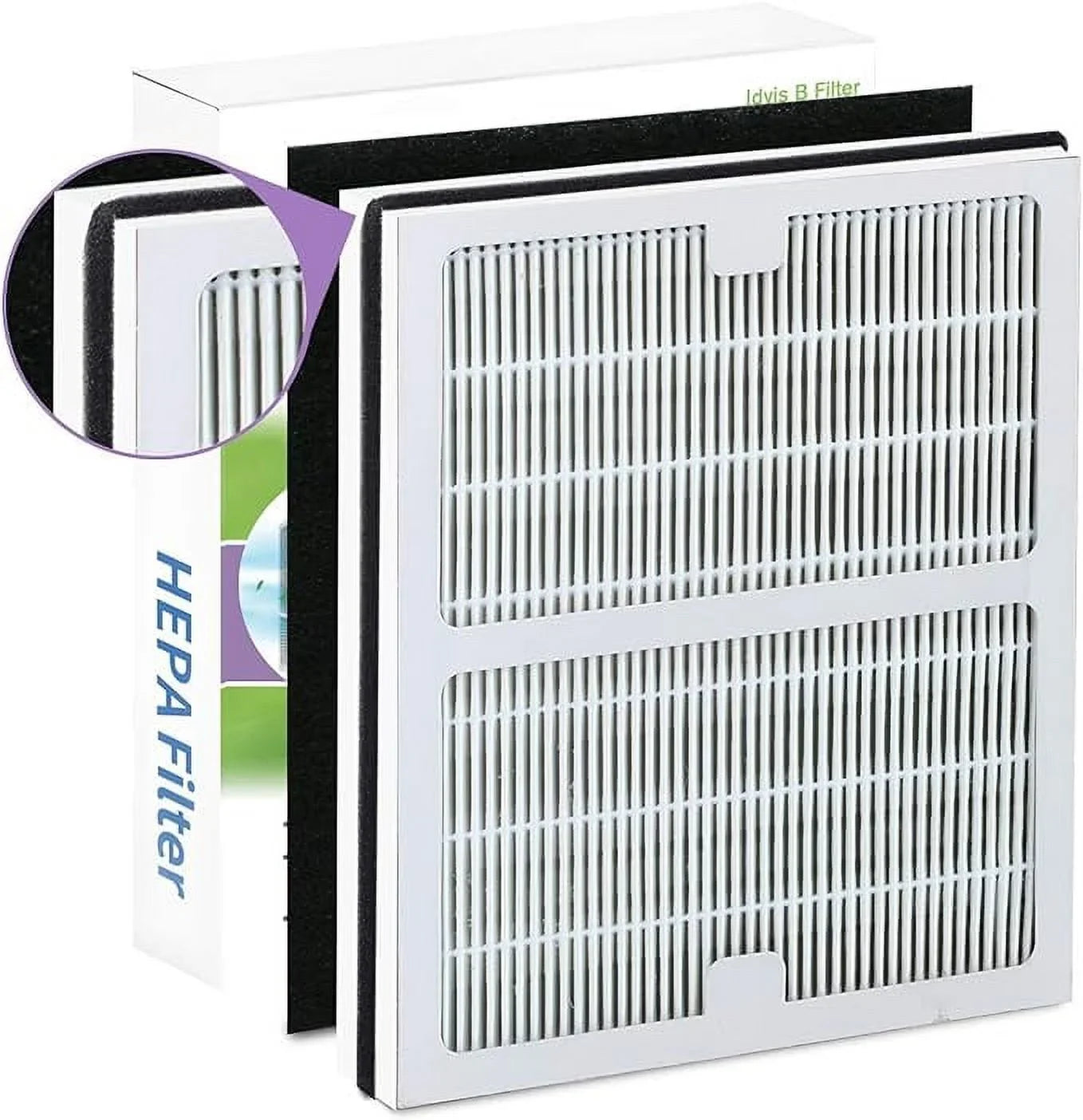 FilledwithLove Compatible 1 Pack Idylis AC-2125, AC-2126, IAP-10-125, IAPC-40-140, IAP-10-150, IAP-10-050 HEPA & Carbon Filter Sizeet