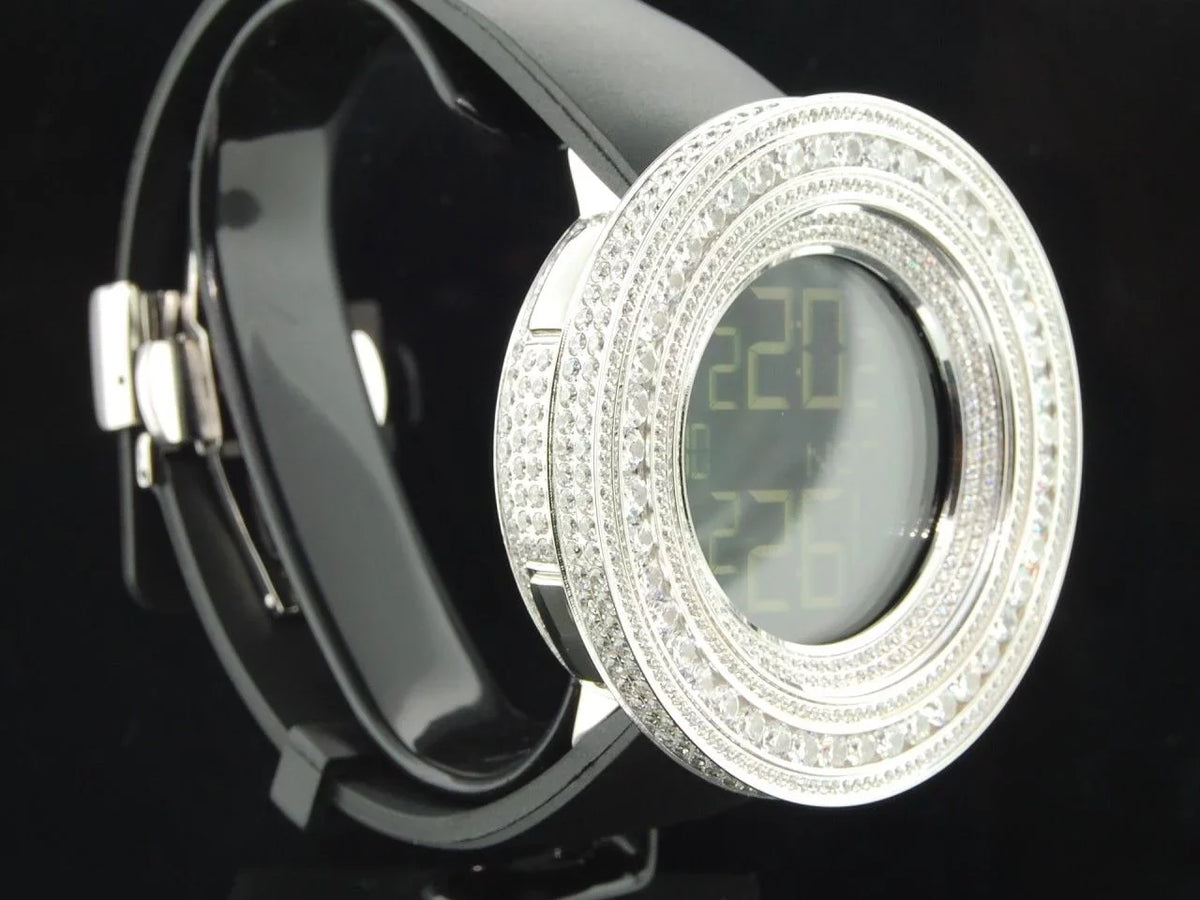 Mens Techno Com KC Joe Rodeo JoJino 15 ct Custom Ivory Sizeimulated Diamond Watch