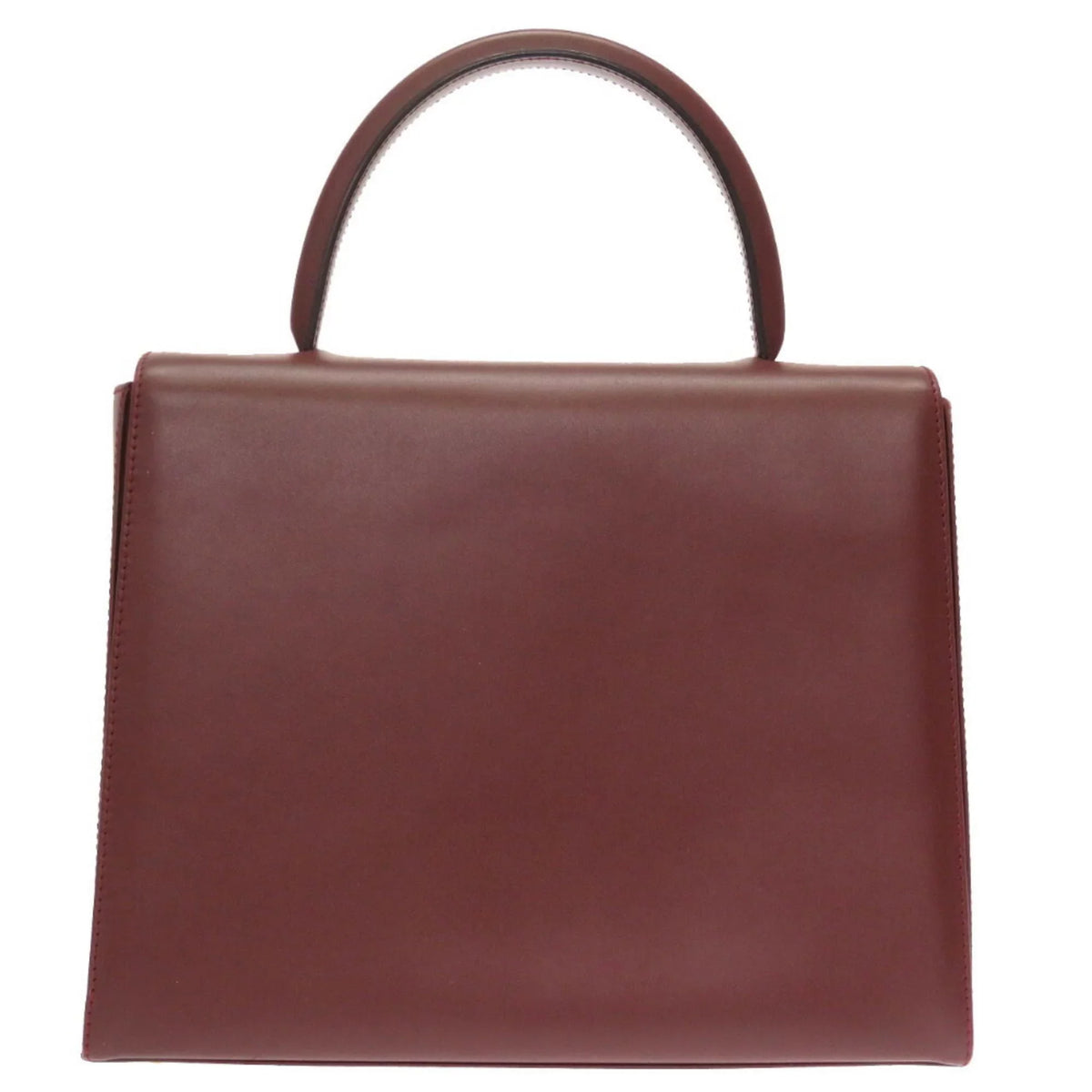 Pre-Owned Cartier must line leather bordeaux handbag red (Good)
