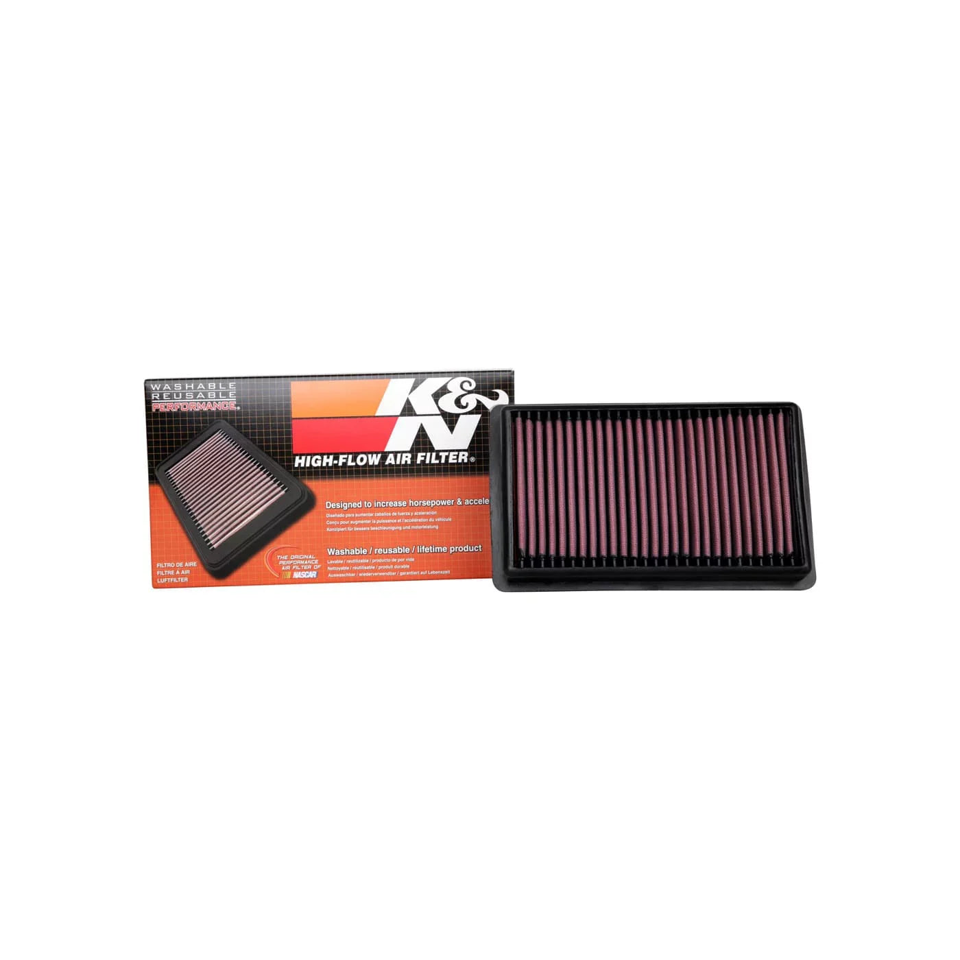 K&N Engine Air Filter: Increase Power & Towing, Washable, Premium, Replacement Air Filter: Compatible With 2020-2022 Jeep V6 (Wrangler, Wrangler Jl, Gladiator), 33-5106
