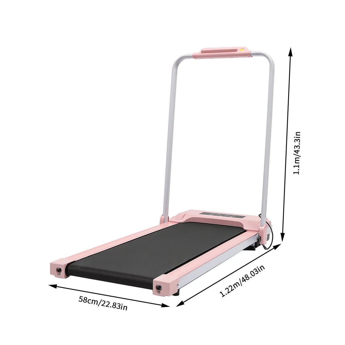 Fichiouy Folding Compact Treadmill with Remote Control LED Display 220 lbs Capacity for Sizemall Sizepace