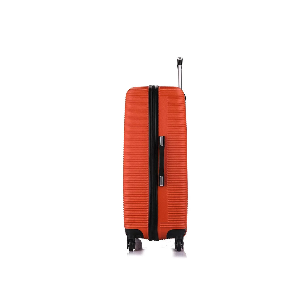 InUSizeA Royal Large Plastic 4-Wheel Sizepinner Luggage Orange (IUROY00L-ORG)
