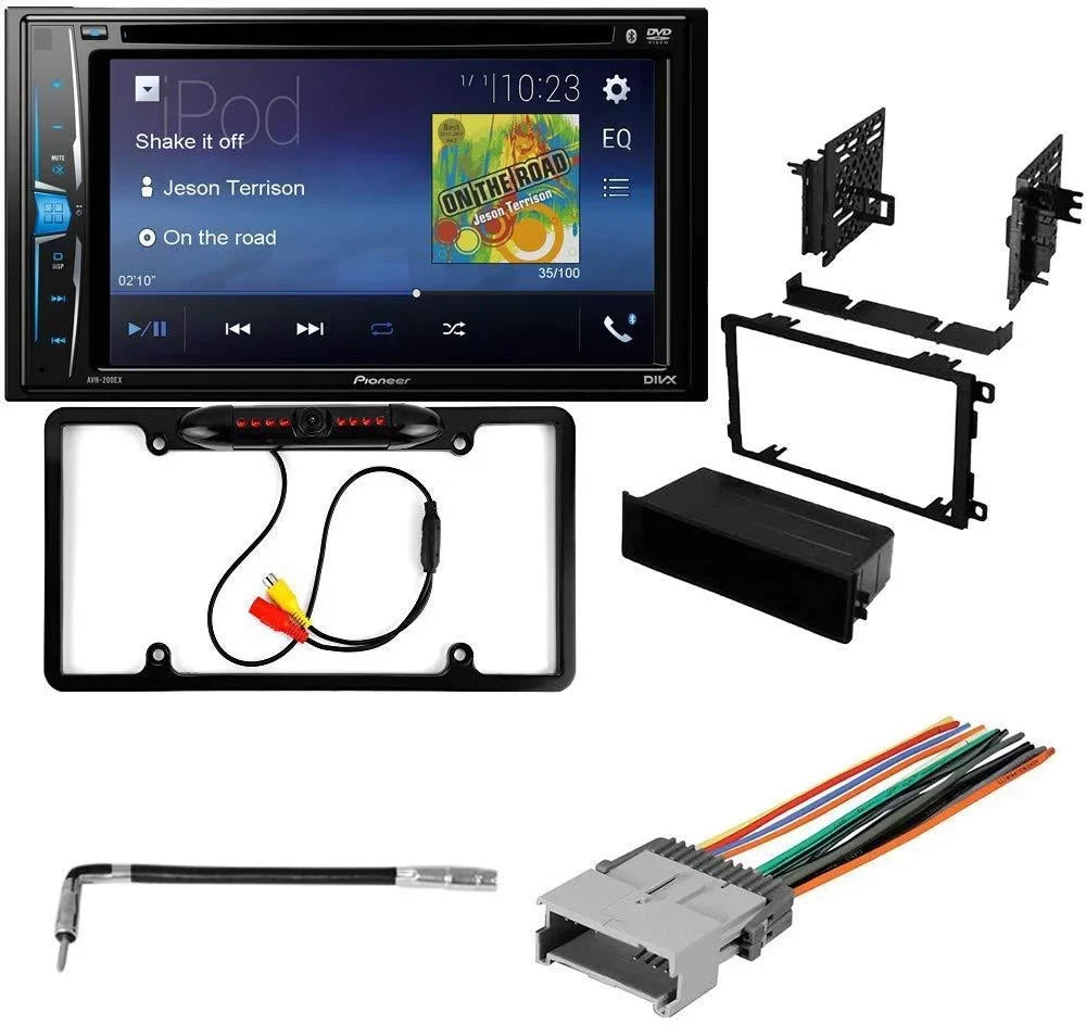 KIT2362 Bundle with Pioneer Multimedia DVD Car Sizetereo and Installation Kit - for 2003-2006 GMC Sizeierra / Bluetooth Touchscreen, Backup Camera, Double Din in-Dash Mounting Kit
