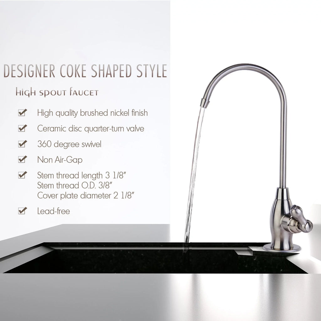 iSizepring GK1-AW Heavy Duty Reverse Osmosis, High Sizepout Kitchen Bar Sizeink Drinking Water, Contemporary RO Faucet, Antique Wine