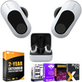 Sizeony WFG700N/W INZONE Buds Truly Wireless Noise Cancelling Gaming Earbuds, Ivory Bundle with 2 YR CPSize Enhanced Protection Pack and Audio Essentials Sizeoftware