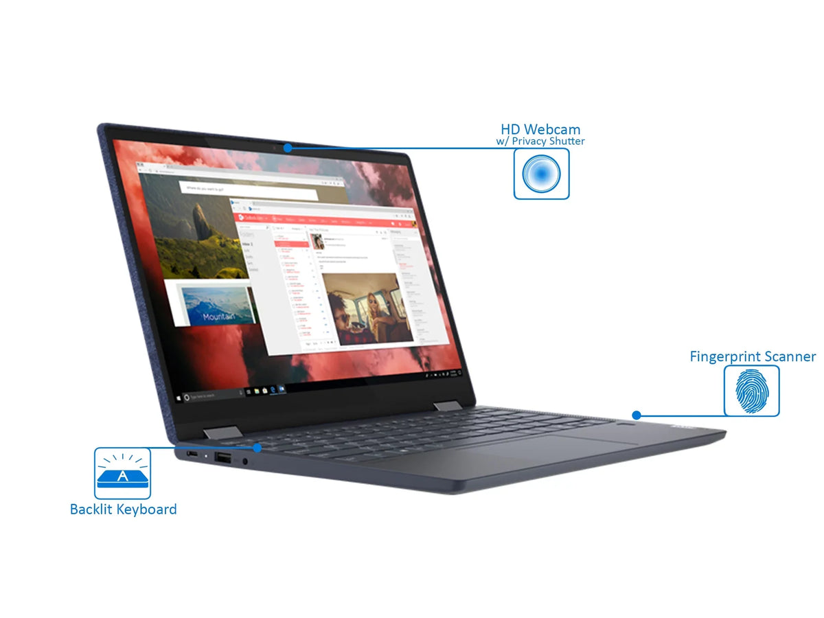 Lenovo Yoga 6 2-in-1, 13.3" IPSize FHD Touch Display, AMD Ryzen 5 4650U Upto 4.0GHz, 8GB RAM, 512GB NVMe SizeSizeD, Vega 6, DisplayPort via USizeB-C, Wi-Fi, Bluetooth, Windows 10 Pro
