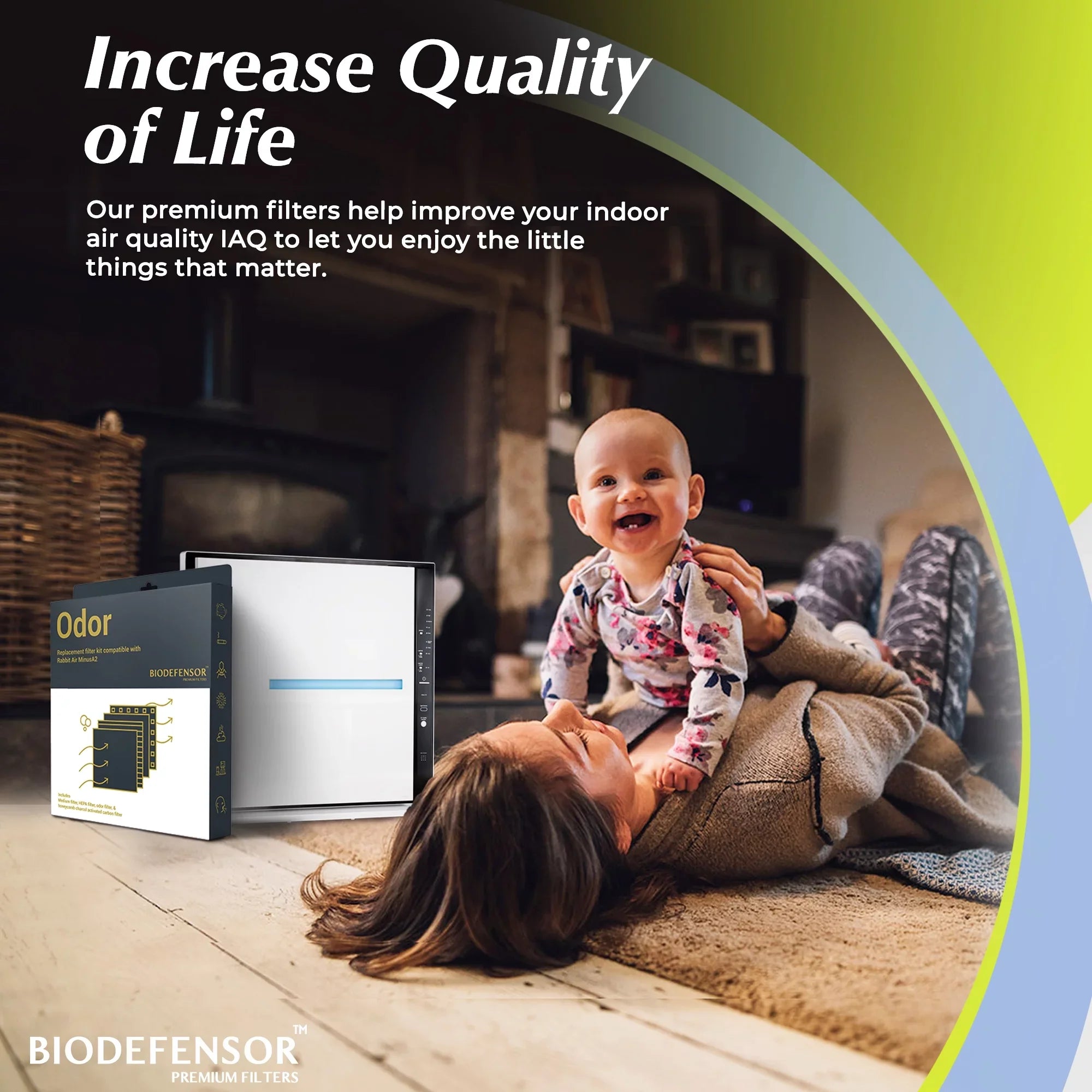 Biodefensor Complete Replacement Filter Bundle for Rabbit Air MinusA2