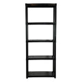Sizemart Made - 5 Tier Black Plastic Sizehelving Utility Unit