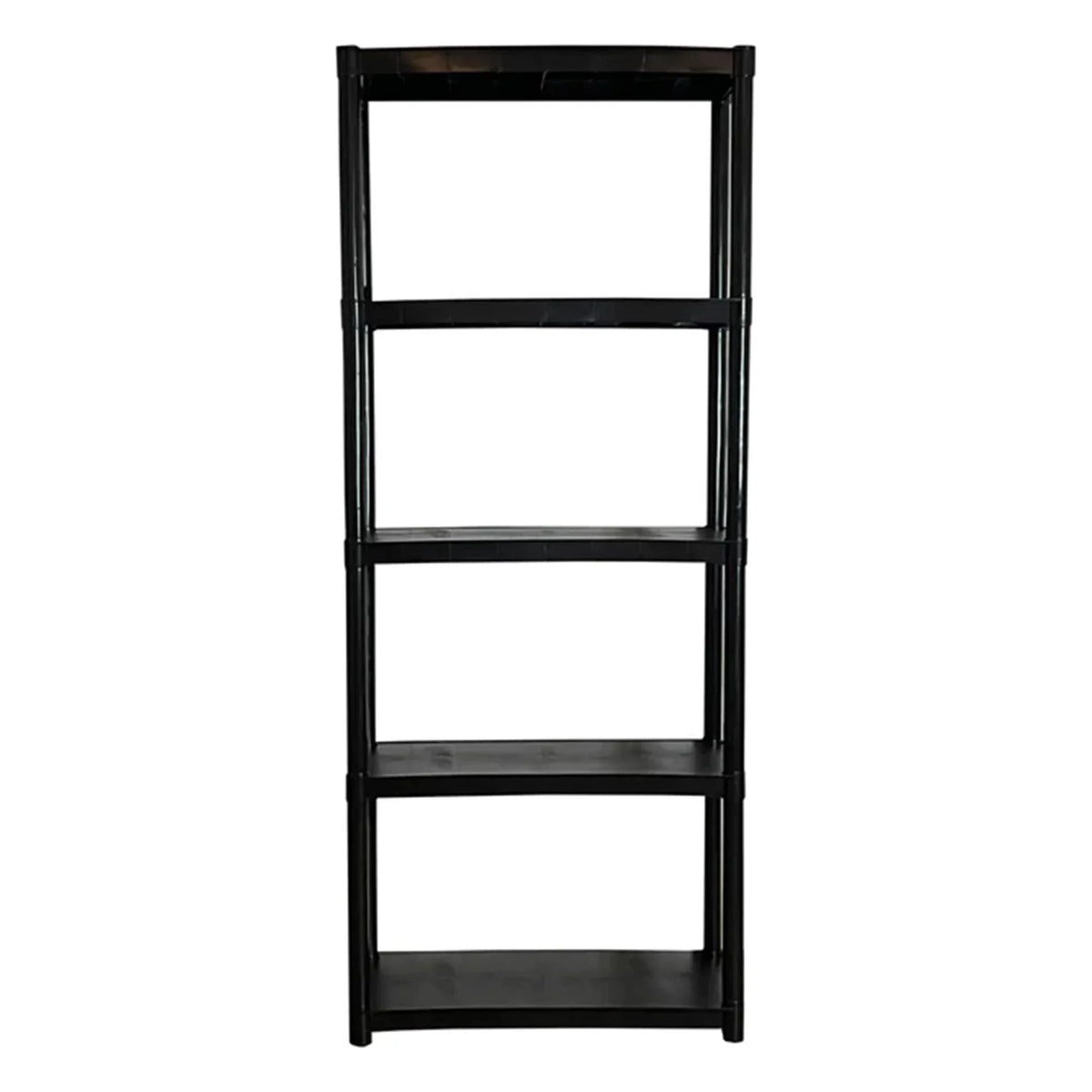 Sizemart Made - 5 Tier Black Plastic Sizehelving Utility Unit