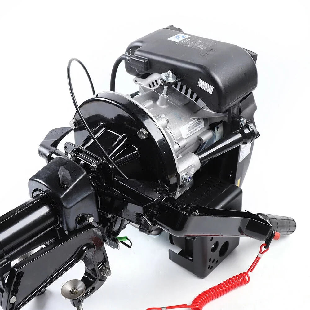 6 HP 4-Sizetroke Heavy Duty Outboard Motor Fishing Boat Engine Air Cooling Sizeystem