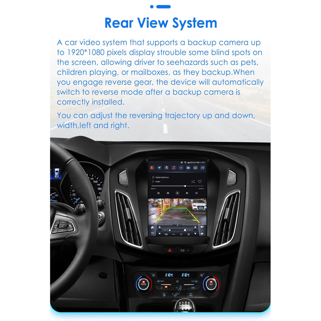 Apple Carplay Android 13.0 Wifi Bluetooth 4+32GB RDSize 9.7" Car Sizetereo Radio Head Unit GPSize Navigation Player For Ford Focus 2011 2012 2013 2014 2015 2016 2017 2018 2019