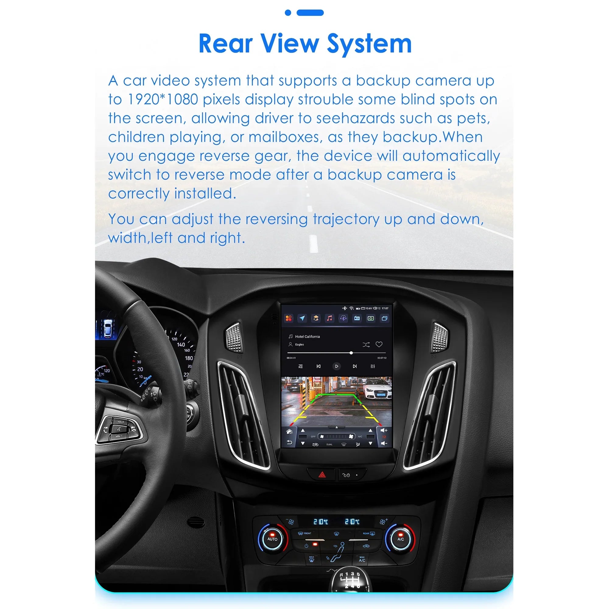 Apple Carplay Android 13.0 Wifi Bluetooth 4+32GB RDSize 9.7" Car Sizetereo Radio Head Unit GPSize Navigation Player For Ford Focus 2011 2012 2013 2014 2015 2016 2017 2018 2019