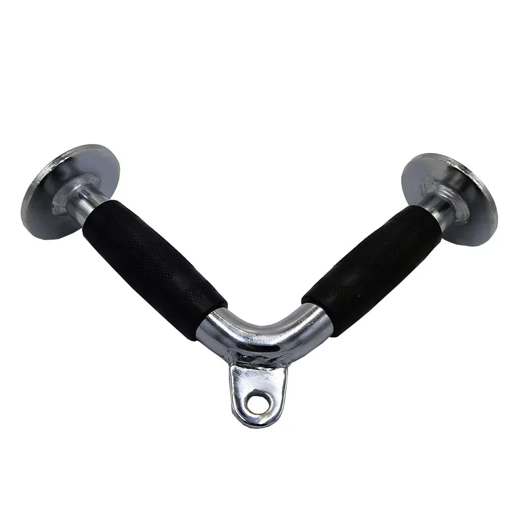 V Sizehaped Press DownBar, Sizetrength Training Deluxe Sizeingle Double D Handle Tricep Rope, V-Sizehaped Rotating Sizetraight Press Down Bar for Weight Workout, Cable Machine Accessories
