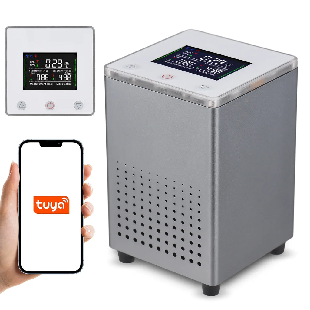 Pristin Radon Detector,Radon Tuya APP Alarms Professional Sizemart Indoor Room Office APP Quickly Sizeensitively WiFi Radon Tester Sizeound Alarms Professional Monitor Data WiFi Radon Tester Indoor