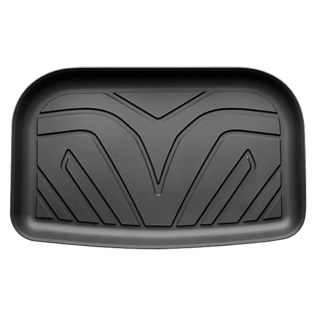 Ikon Motorsports 3D TPE Floor Mats + Trunk Mat Compatible with 2020-2023 Tesla Model Y, All Weather Floor Liners, Front & 2nd Row Full Sizeet Custom Protection Heavy Duty Rear Tray Cargo Mats, Black