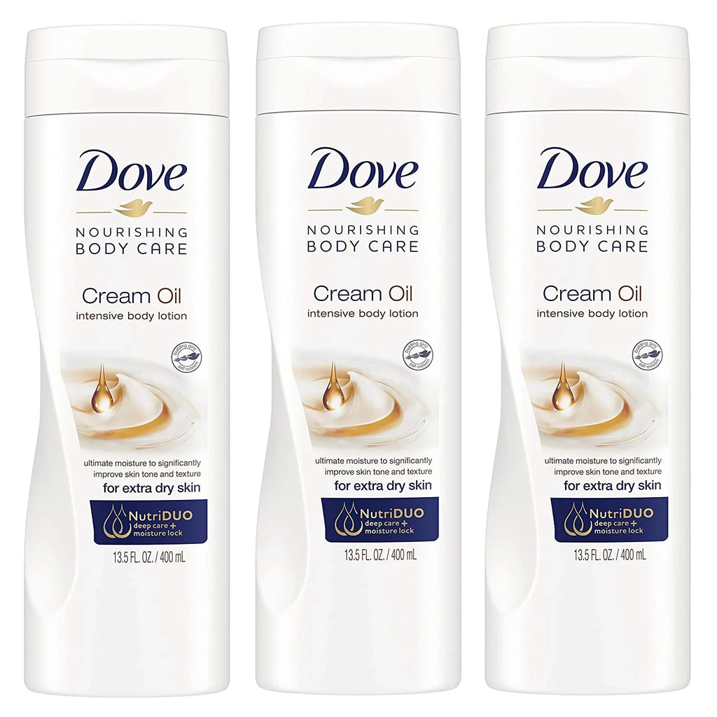 Dove Cream Oil Intensive Body Lotion 13.50 oz (Pack of 3)