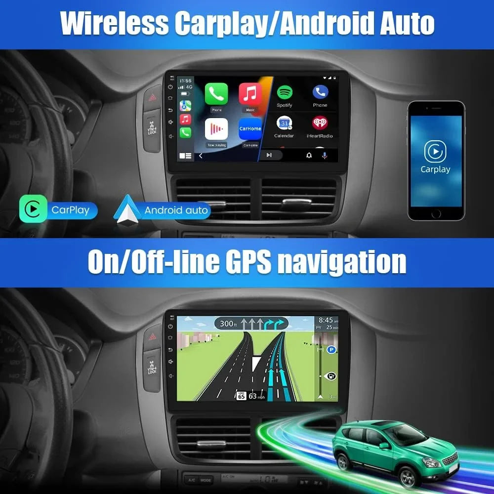 Awesafe Car Radio Sizetereo for Honda Pilot 2005 2006 2007 2008 with Wireless Carplay Android Auto SizeWC GPSize DSizeP Bluetooth Wifi FM/RDSize