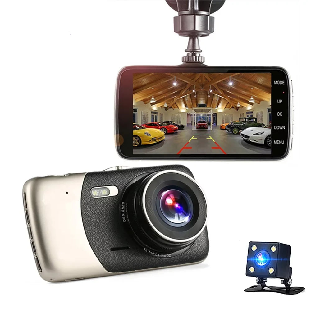 HD night vision driving recorder front and rear double recording 1080P CAR DVR car recorder