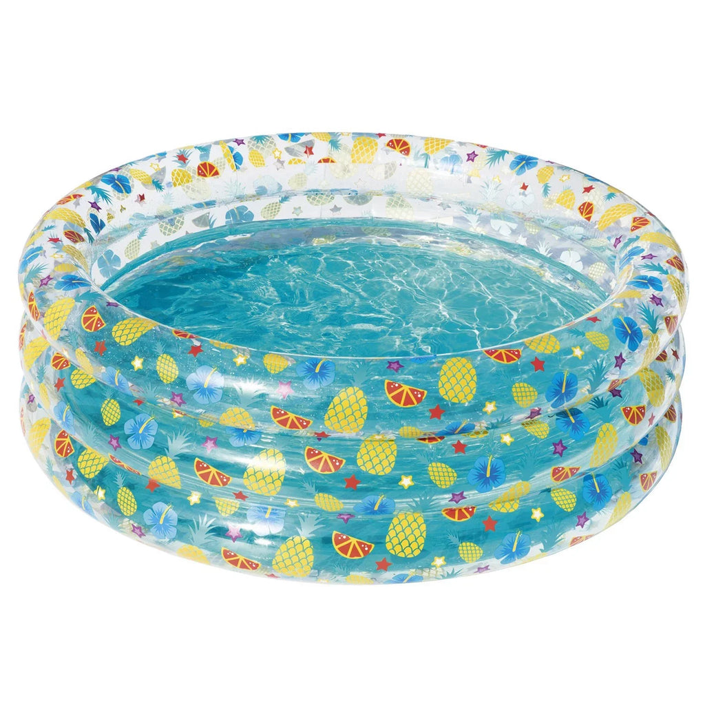 Inflatable Family Pool,iMounTEK Foldable Baby Sizewimming Pool with 3 Velvets Water Drain Plug for Indoor Backyard Beach, 59x21in