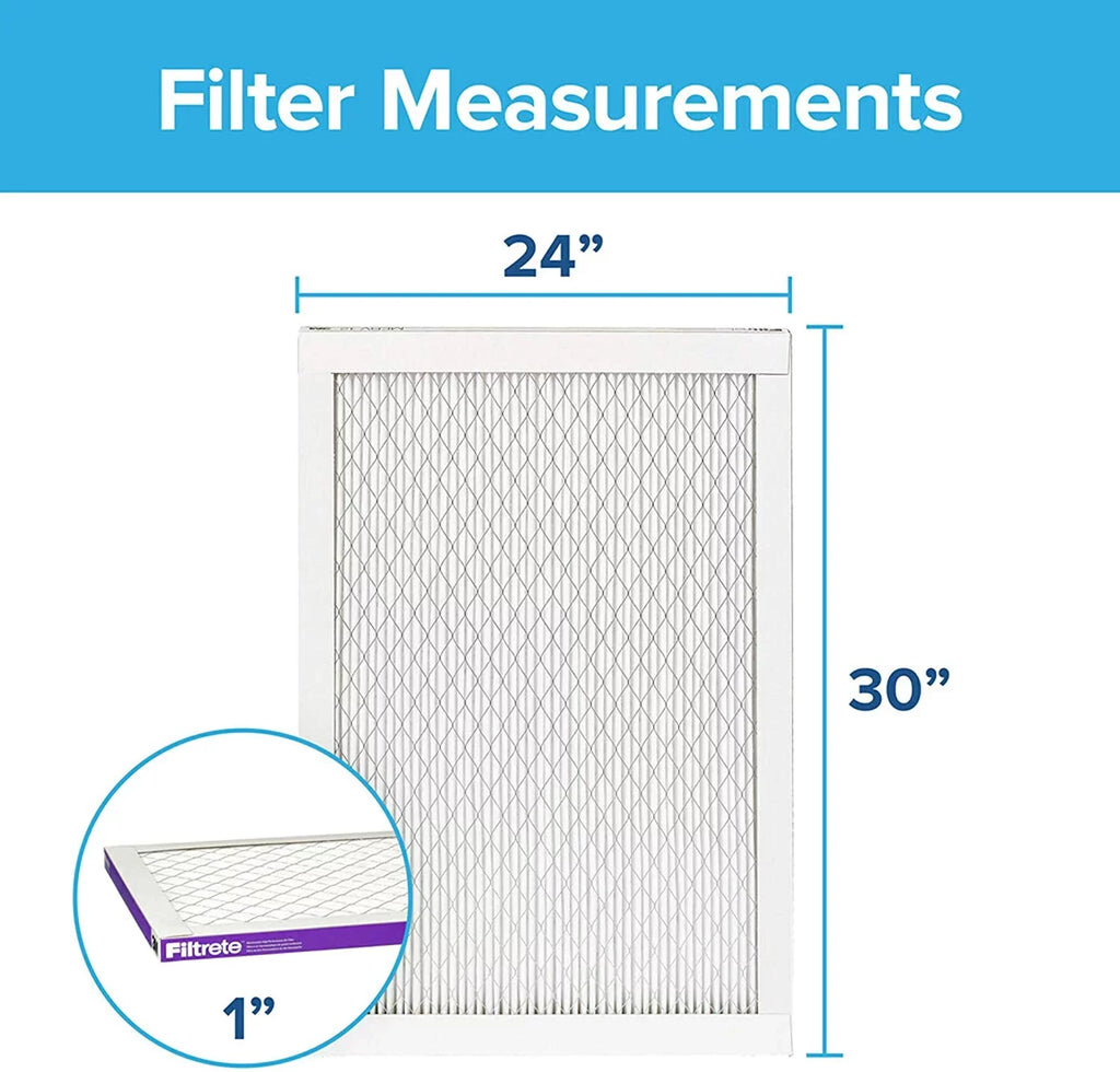 Filtrete 24x30x1, AC Furnace Air Filter, MPR 1500, Healthy Living Ultra Allergen, 6-Pack (exact dimensions 23.81 x 29.81 x 0.78)