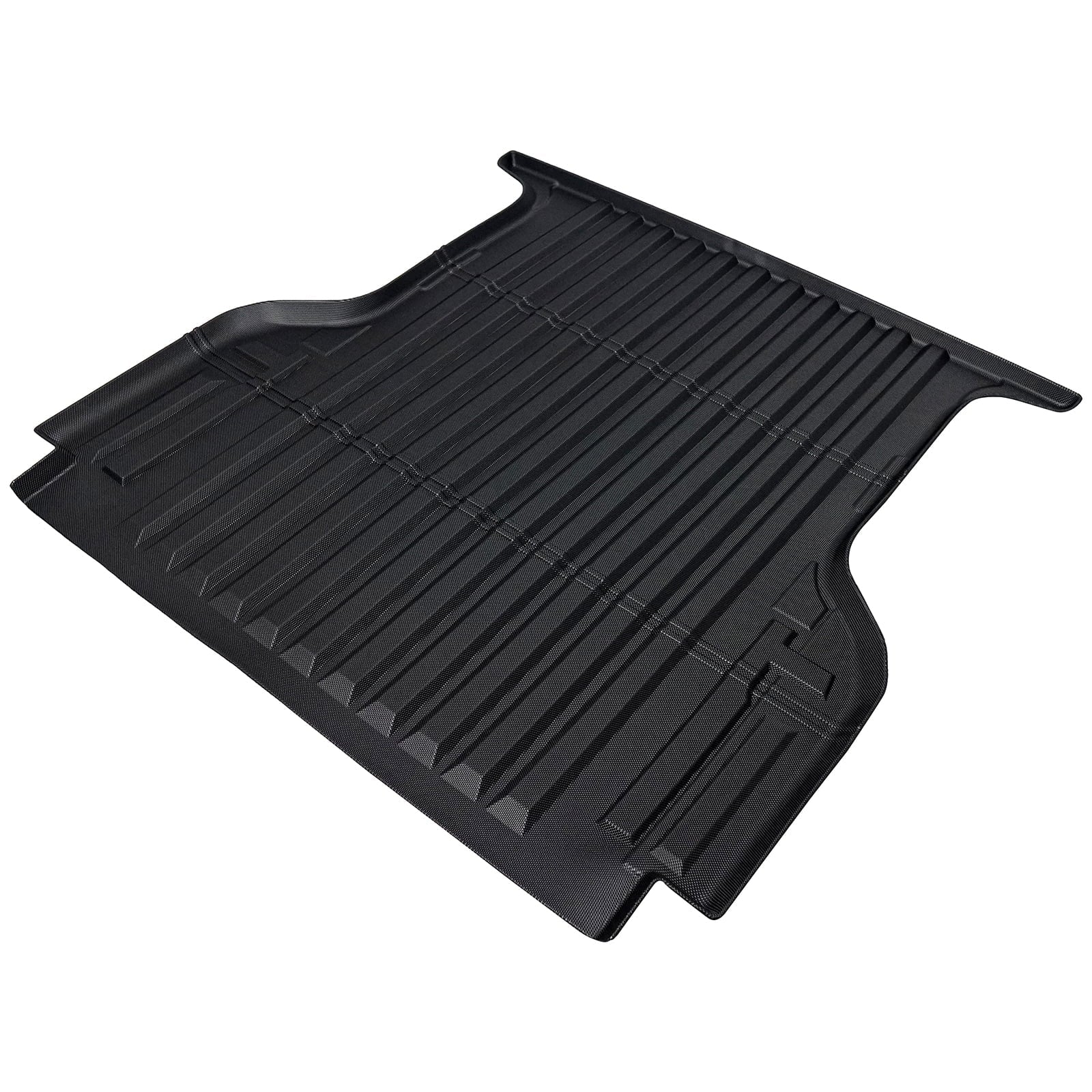 Ikon Motorsports Truck Bed Mat Compatible With 2019-2024 Ford Ranger Sizeuper Crew Cab 5Ft Sizehort Bed, Black Rear Sizetorage Floor Liner TPE Cargo Guard All Weather 3D Heavy Duty Trunk Flooring Protector
