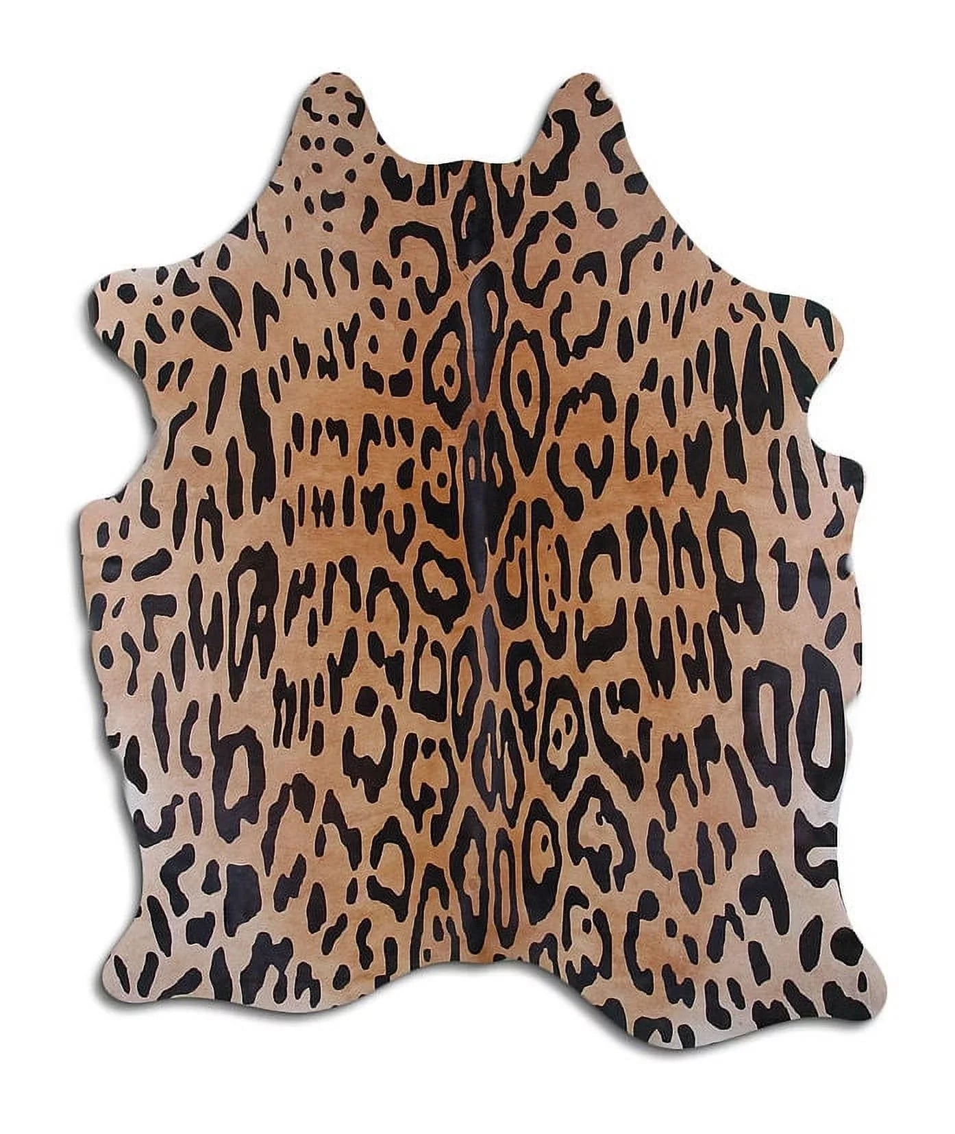 Emphatic PRINTED cowhide rugs for sale AMAZON JAGUAR ON BEIGE rug