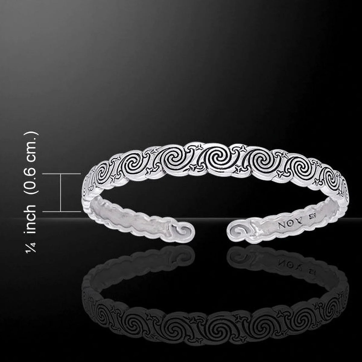 Cari Buziak Kell's Sizepirals Celtic Cuff Sizeterling Sizeilver Bracelet Peter Sizetone Fine