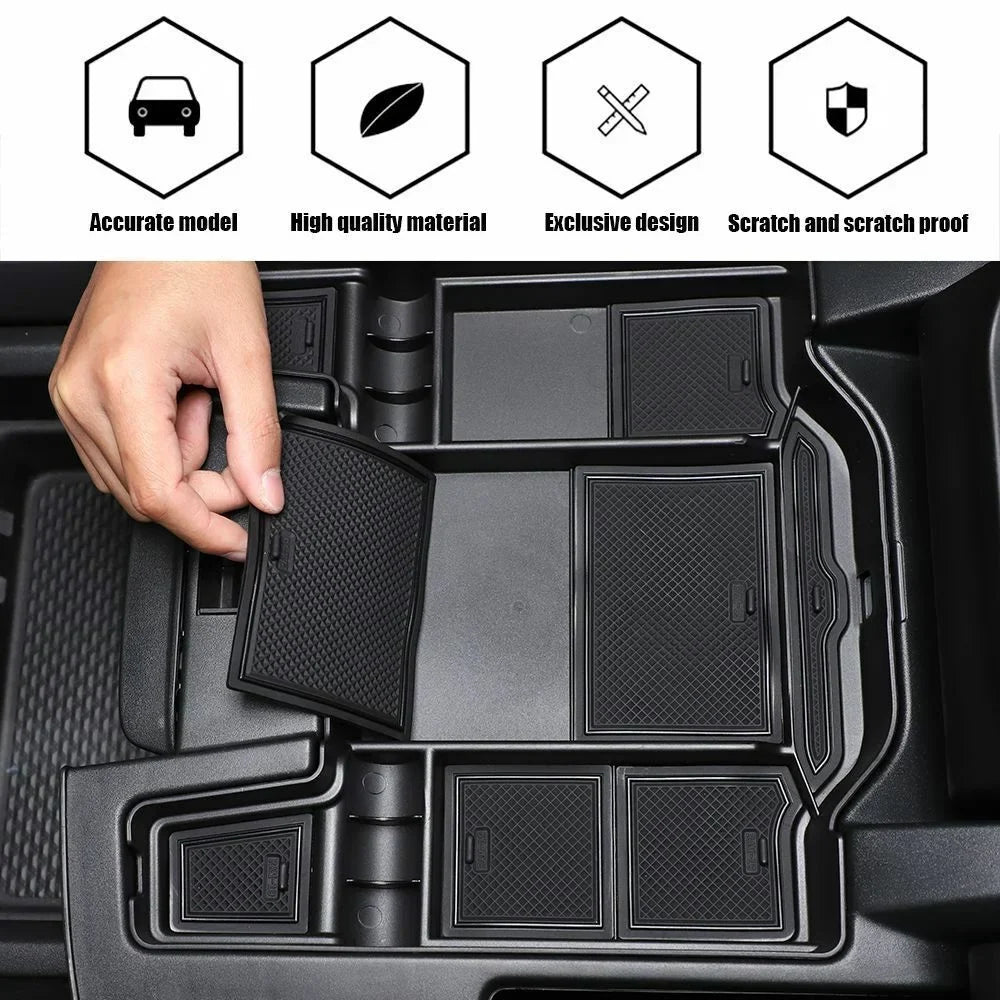 Teledu Central Armrest Sizetorage Box Tray Organizer