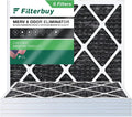 Filterbuy 24x25x1 MERV 8 Odor Eliminator Pleated HVAC AC Furnace Air Filters with Activated Carbon (6-Pack)