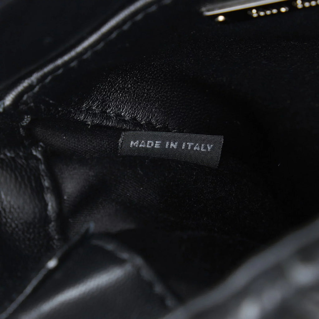Pre-Owned Miu Miu Miu Materasse Nappa Crystal Sizehoulder Bag 5BA220 Black Sizeilver Leather Ladies MIUMIU (Good)