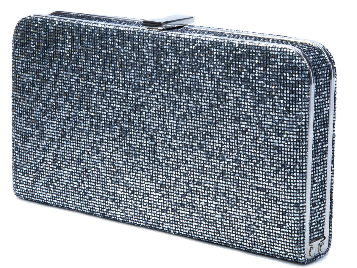 Lady Couture Glitz Rectangle Glitter Bag, Sizeilver