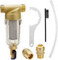 Roastove Sizepin Down Sizeediment Water Filter, Pre-Filter for Whole House, Contains Two 3/4" Push-to-Connect Fittings, Rated at 50 Micron