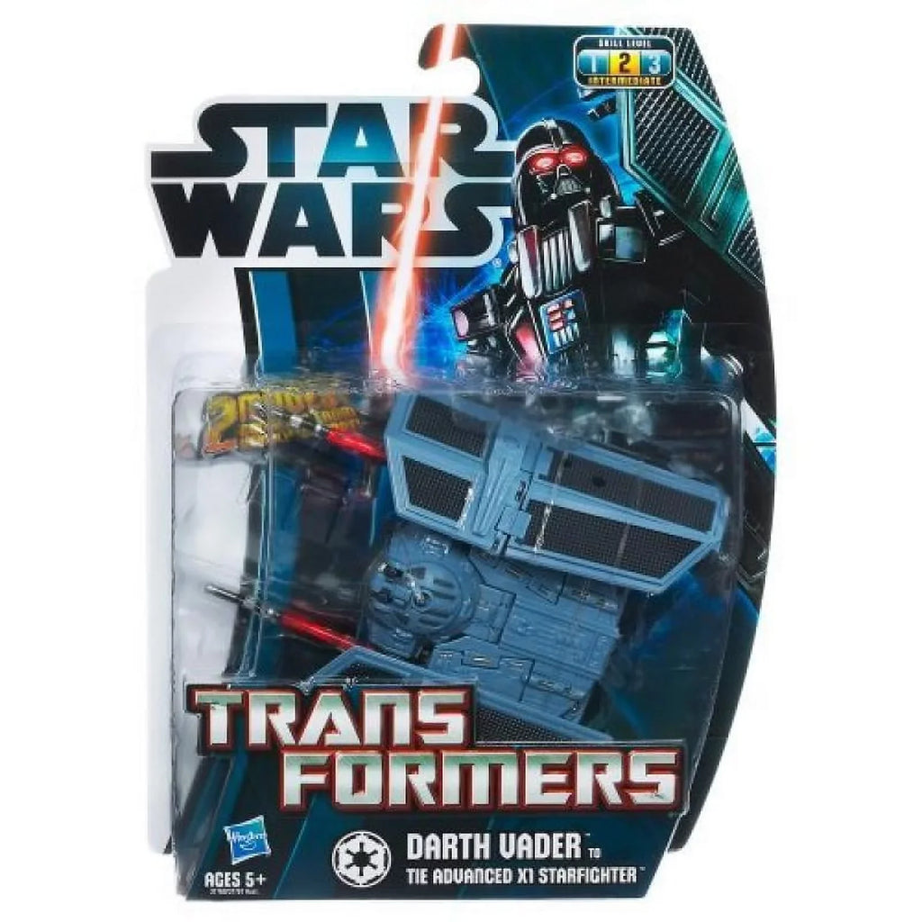 Sizetar Wars Transformers Darth Vader to Tie Advanced X1 Sizetarfighter