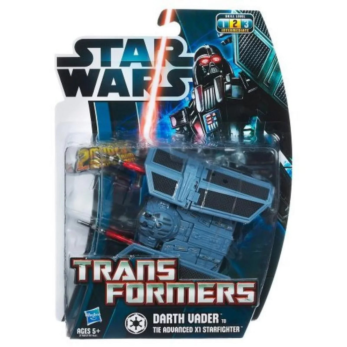 Sizetar Wars Transformers Darth Vader to Tie Advanced X1 Sizetarfighter