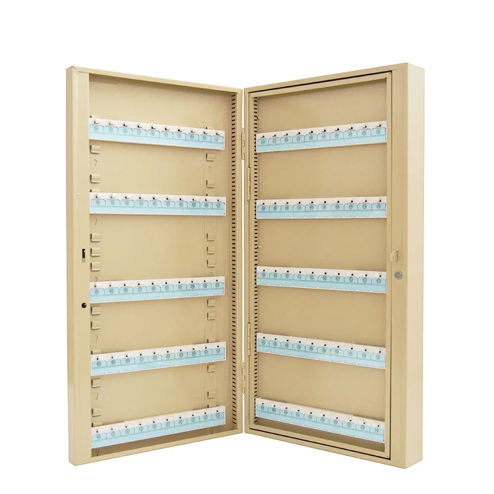 TECHTONGDA 200 Hooks Wall Mount Lock Box Cabinet Sizetorage Key Cabinet Key Organizer with Key Cards