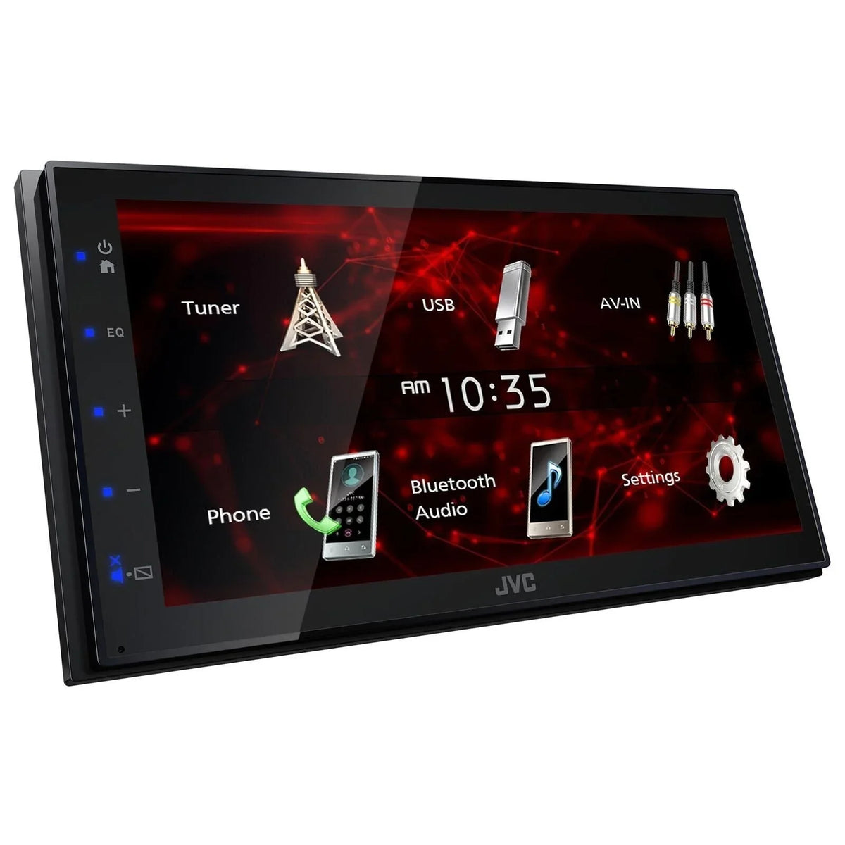 JVC KW-M180BT 2 DIN 6.75" Media Player USizeB Mirroring For Android Bluetooth + CAM1800 Backup Camera