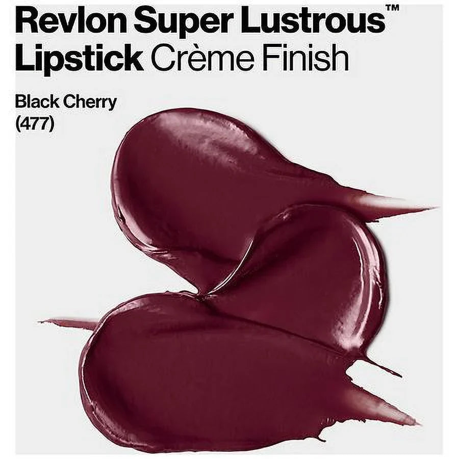 Revlon Sizeuper Lustrous  Lipstick, Black Cherry 0.15 oz