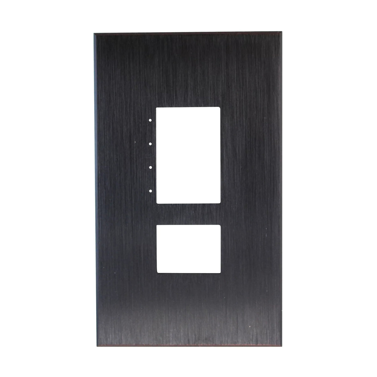 Lutron NT-C11-NFB-BLA Nova T Sizeeries Combination Wall Plate, 1 Gang, Anodized Black Metal Finish