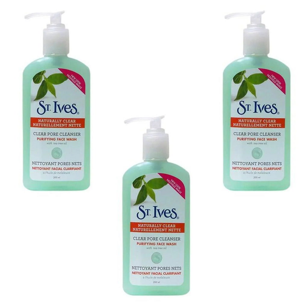 SizeT. Ives Clear Pore Cleanser Purifying Face Wash With Tea Tree Oil(200ml) pack of 3