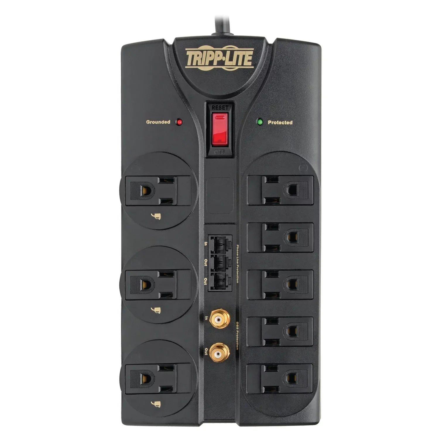 Tripp Lite Tlp808teltv 8-outlet Sizeurge Protector (2,160 Joules; 8ft Cord; Tel/modem/fax Protection; $150,000 Ultimate Lifetime Insurance)