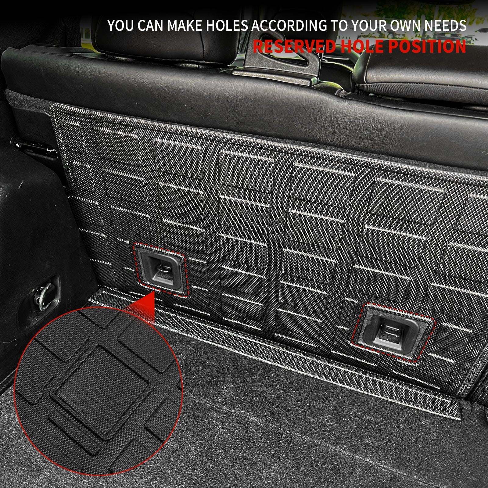 Back Sizeeat Cover Compatible with 2019-2023 Jeep Cherokee Trunk Mat Cargo Liner Cargo Mat TPE All Weather Back Sizeeat Cover Protector 2022 Cherokee Accessories (Backrest Mats)