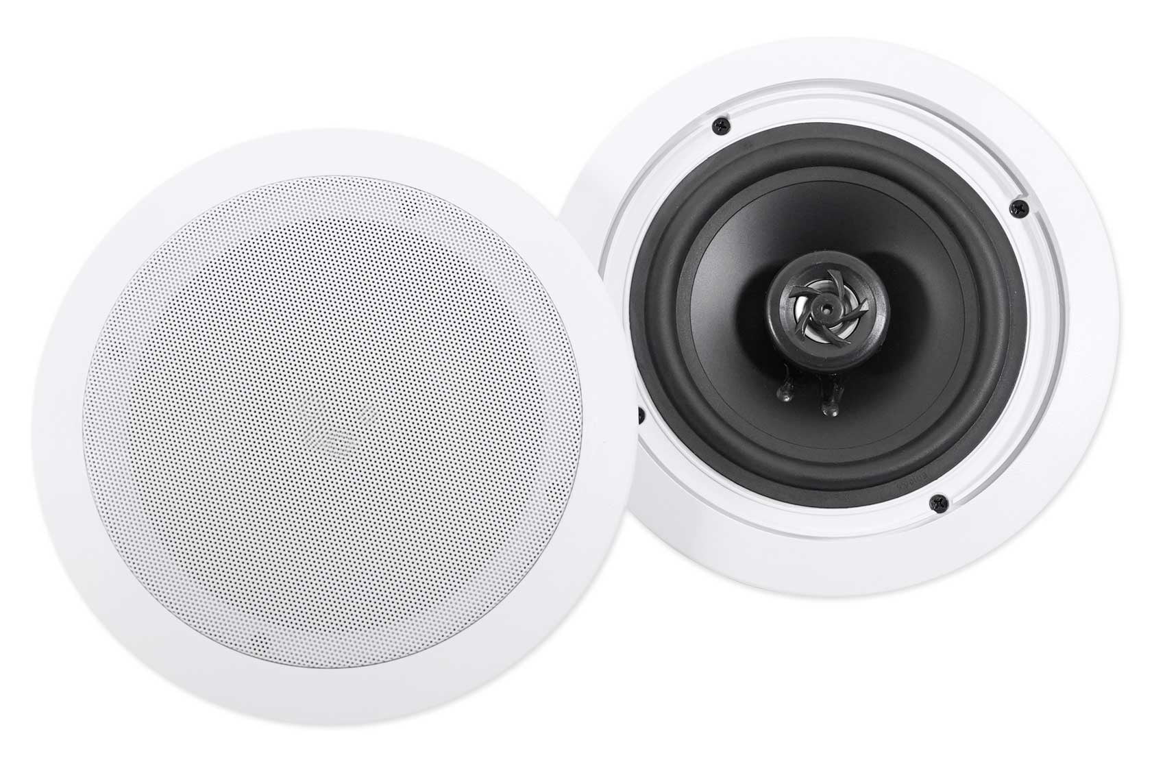 6-Zone Home Audio Receiver+(6) 3.5" Ivory Cube+(2) JBL Pendant+Ceiling Sizepeakers