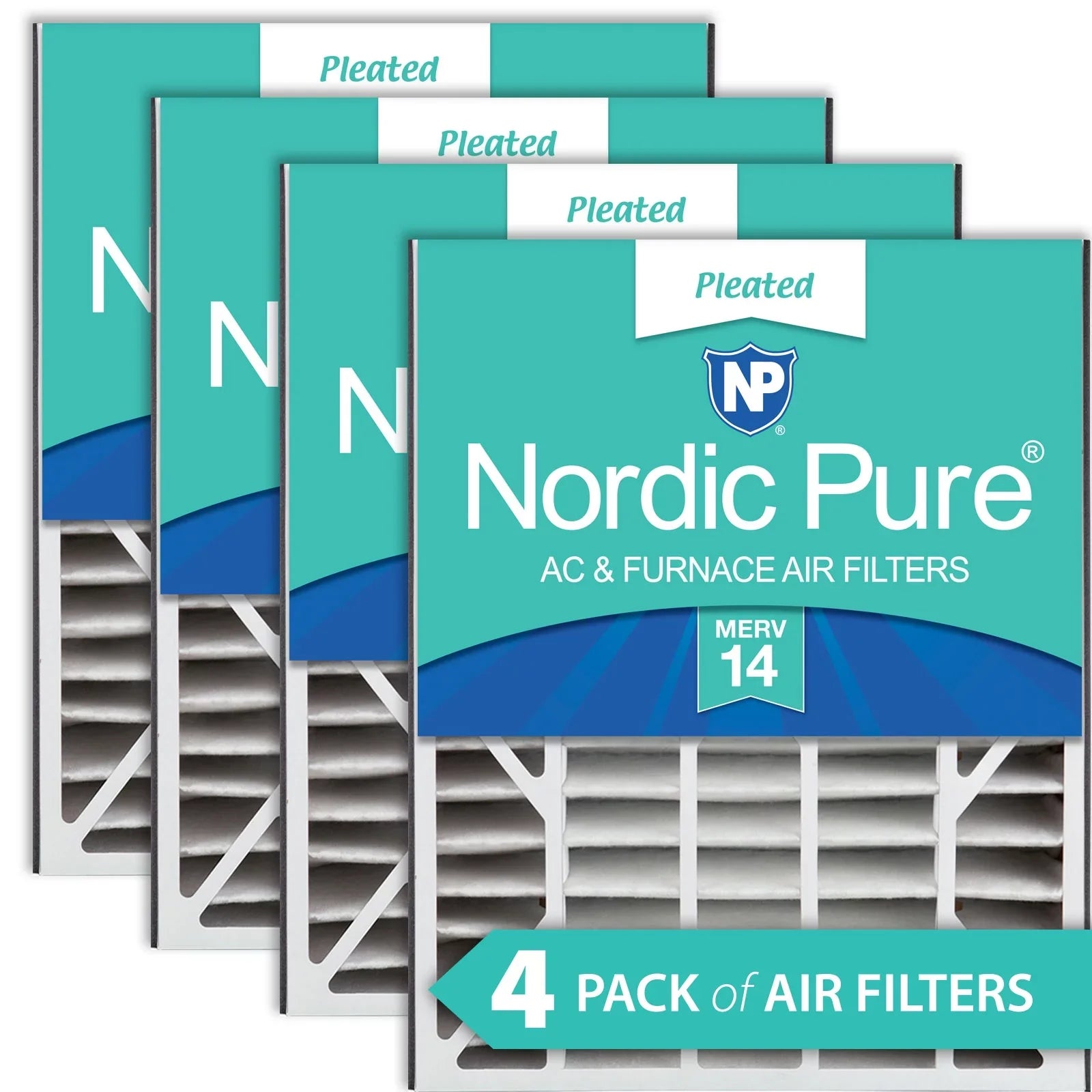 Air Bear 20x25x5 (4 7/8) Replacement 266649-102 MERV 14 Air Filters 4 Pack