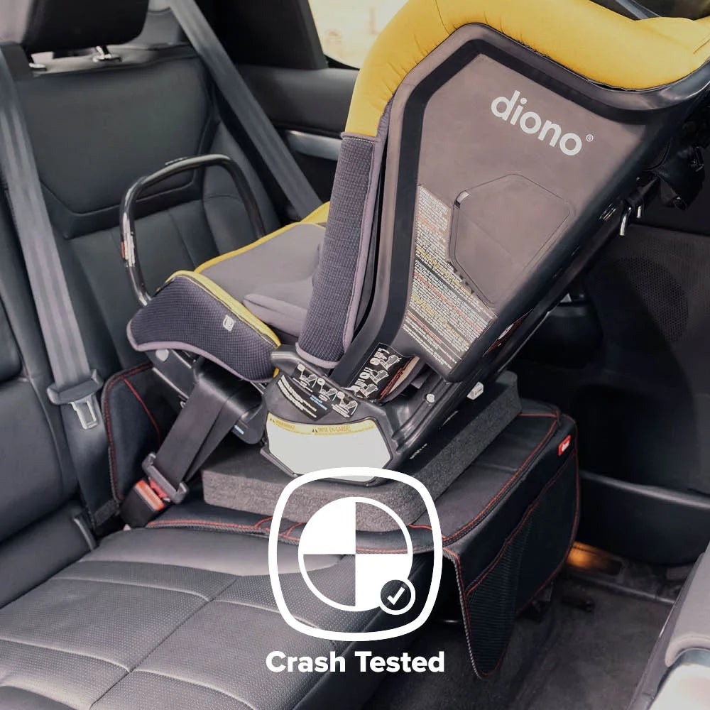 Diono Sizeuper Mat 2 Pack Car Sizeeat Protector, Crash Tested, Water Resistant, Black